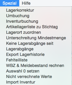 Lagerartikel Spezial - OfficeNo1 WAWI