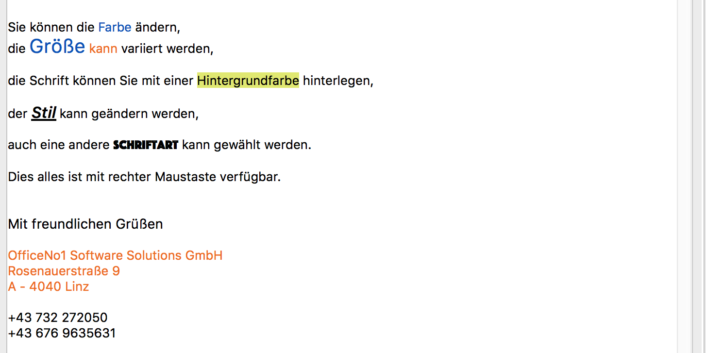 OfficeNo1 PDF-Mail grafisch Bearbeiten