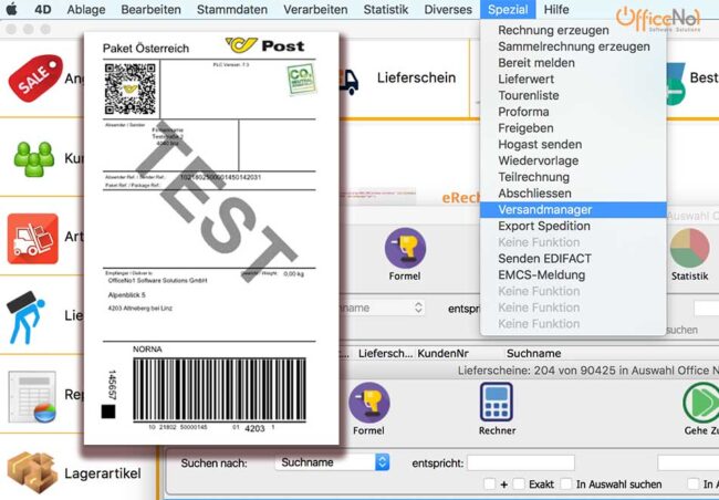OfficeNo1 Integration Versandmanager Post OfficeNo1 Integration Versandmanager Post