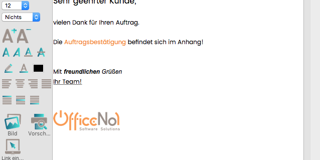 OfficeNo1 Email-Signatur einrichten