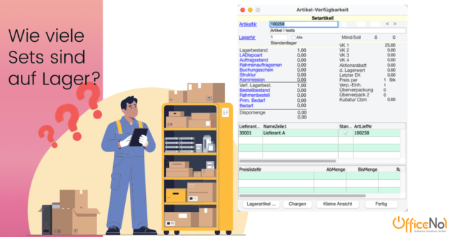 OfficeNo1 Artikelverfügbarkeit Sets OfficeNo1 Artikelverfügbarkeit Sets